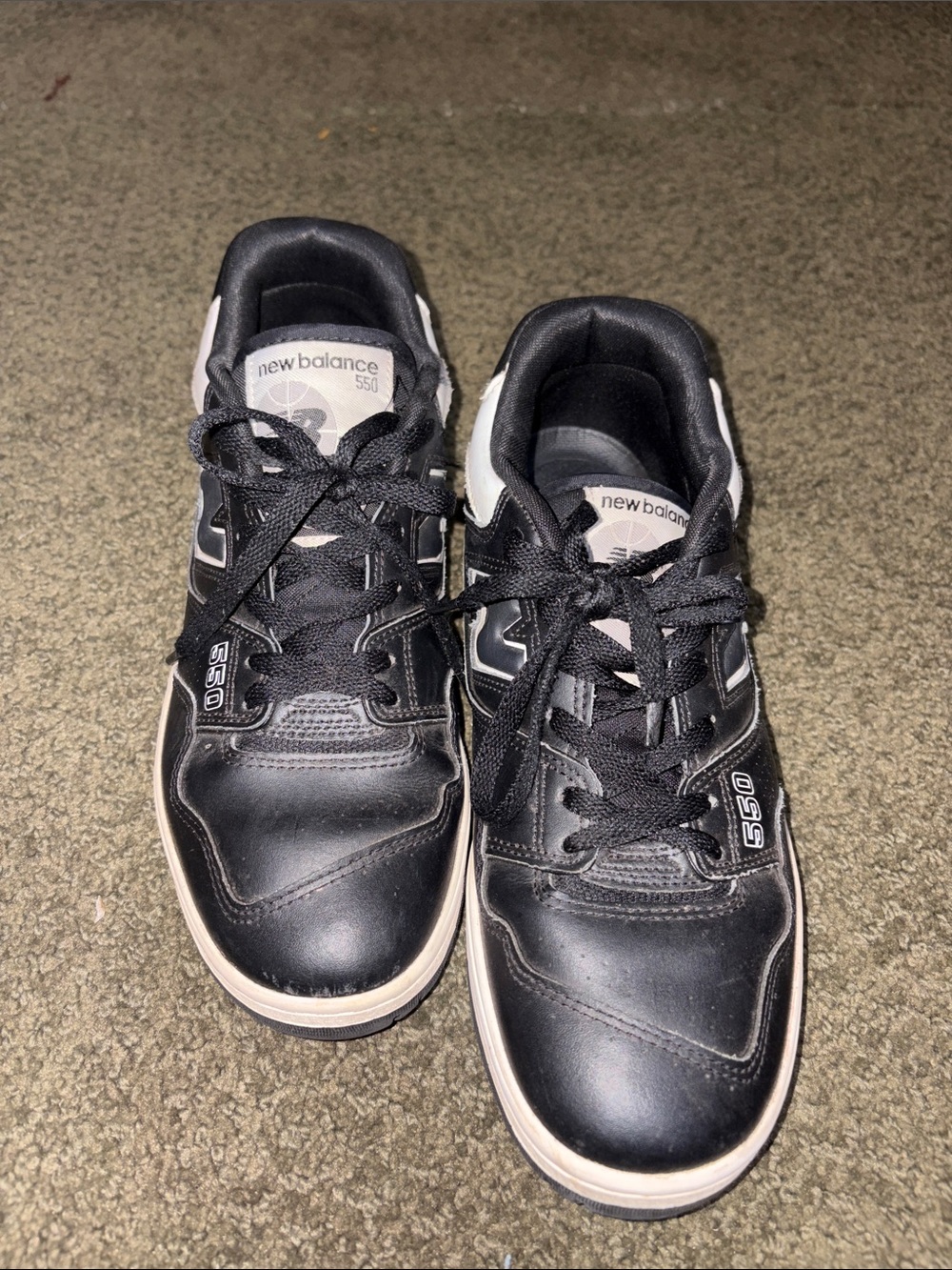 New Balance Black and White Men's 550 Sneakers